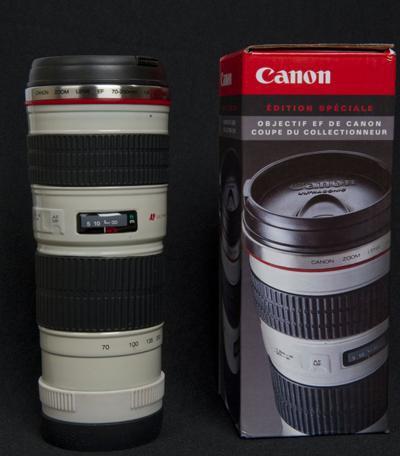 Termo de café en forma de Canon 70-200 mm serie L