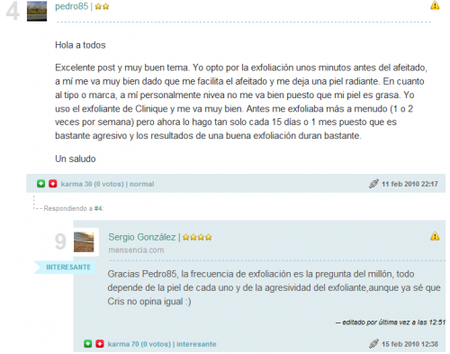 Nuevo sistema de comentarios en Mensencia