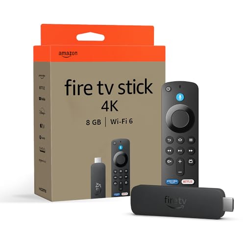 Amazon Fire TV Stick 4K (Última generación), Dispositivo de streaming compatible con Wi-Fi 6, Dolby Vision, Dolby Atmos y HDR10+