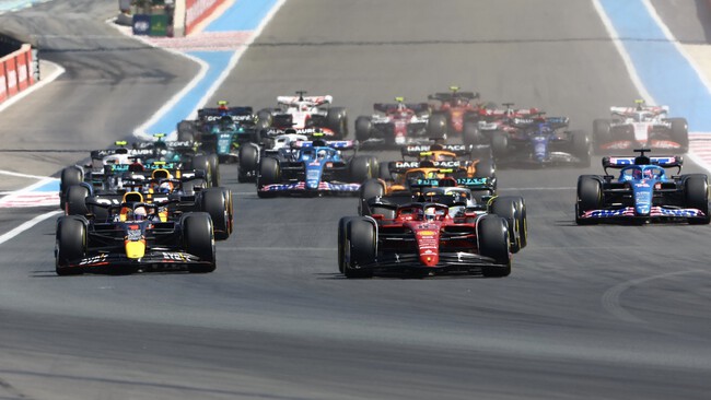 Leclerc Verstappen Francia F1 2022