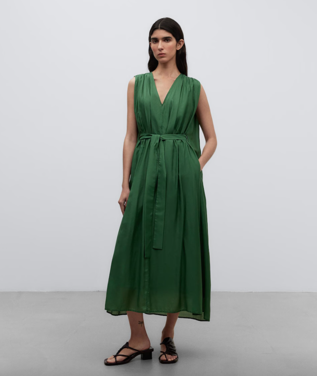 adolfo dominguez green dress ADOLFO DOMINGUEZ Day dress - dark green - (Pre-owned)