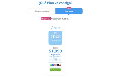 Movistar Plan Anual 10 Mexico Precio