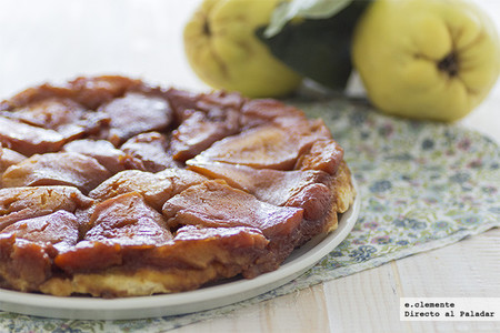 Tarta Tatin de membrillos. Receta