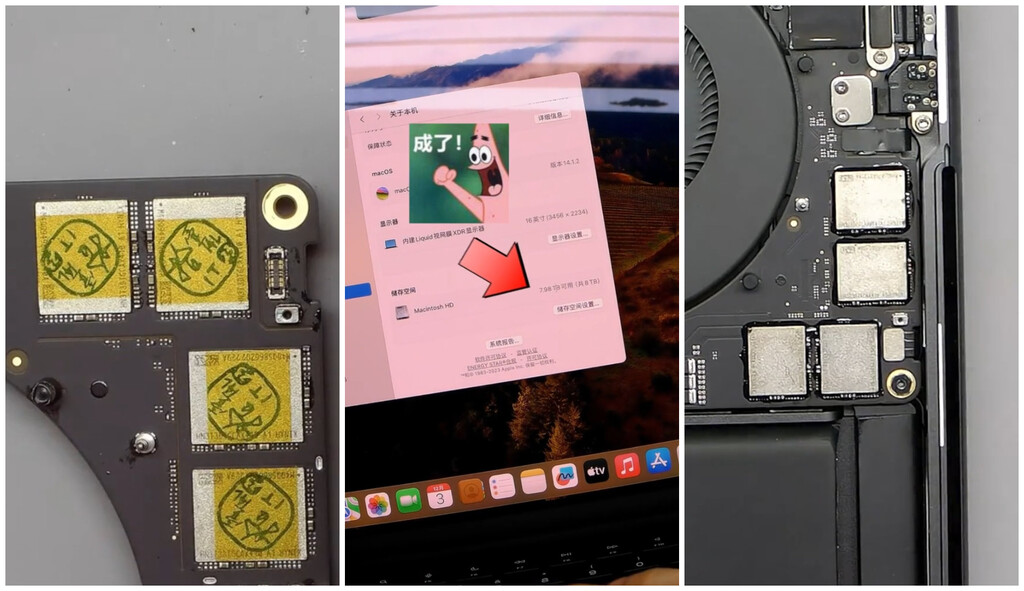 Desmontan un MacBook Pro M3 Max para modificar por completo su capacidad de almacenamiento