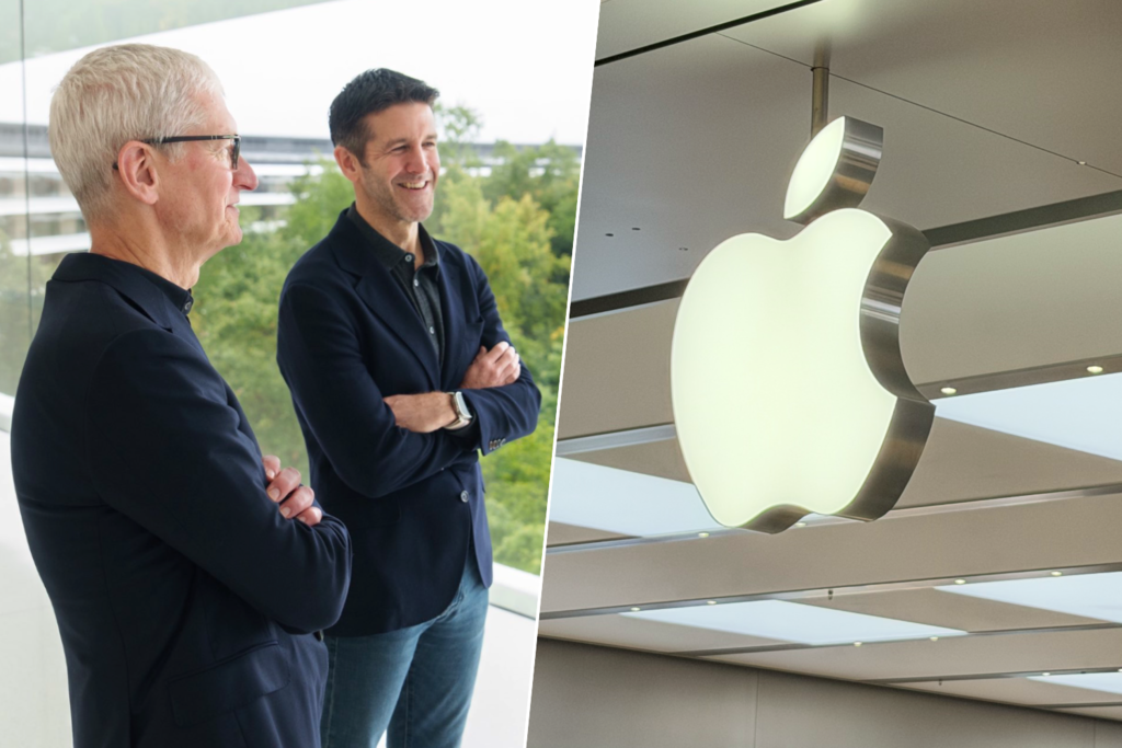 Una simple foto y una muestra de lo que será el futuro de Apple: Tim Cook y John Ternus mano a mano 