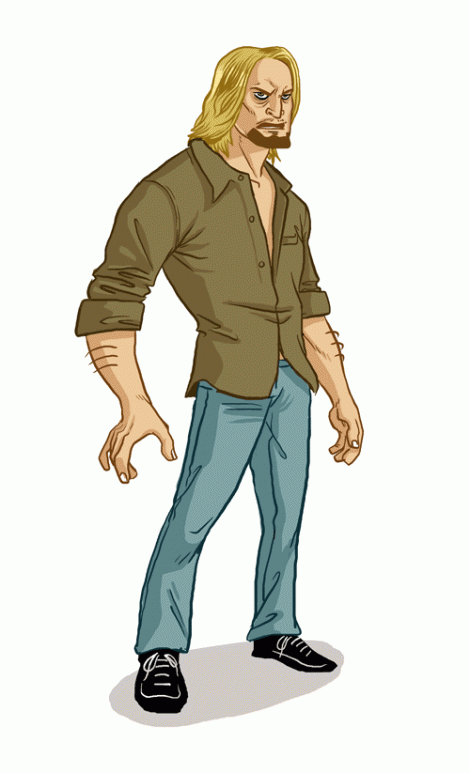 Los personajes de la serie Lost convertidos en dibujos animados por Michael Myers