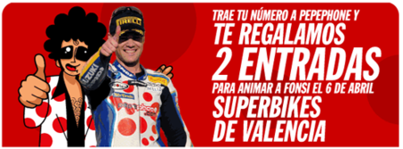 PepePhone regala 2 entradas para el Superbikes de Valencia