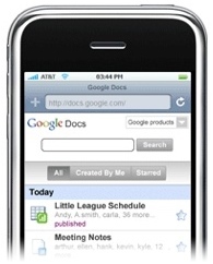 Google Docs optimizado para el iPhone