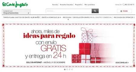 Ahora pago con PayPal y envío gratis, más ventajas si compras online tus regalos en El Corte Inglés