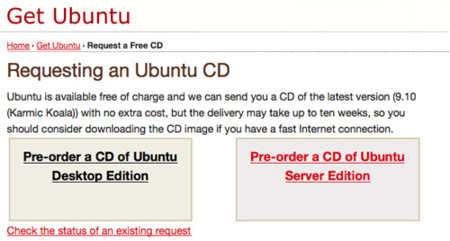 Ship It abierto para pedir CD's originales de Ubuntu Karmic Koala