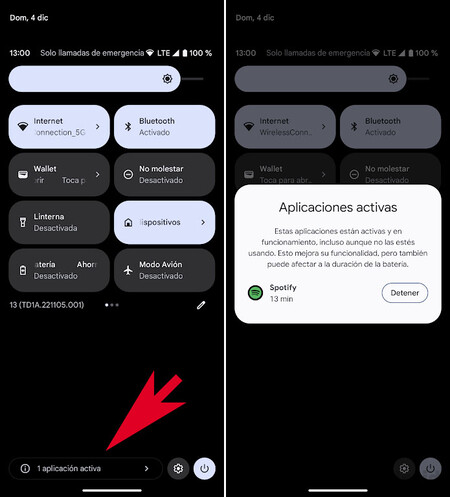 Aplicaciones activas