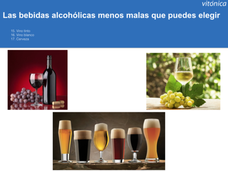 El azucar en las bebidas alcoholicas