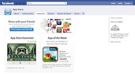 Apple mejora la página de la App Store en Facebook
