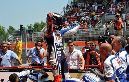 Jorge Lorenzo celebrando GP Catalunya