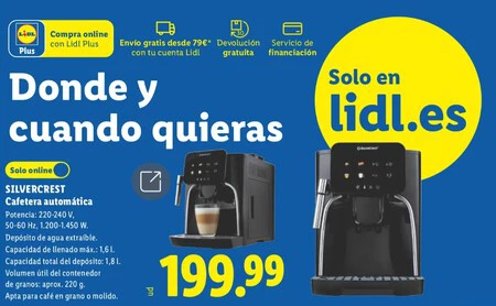 Cafetera Superautomatica Silvercrest Folleto Lidl