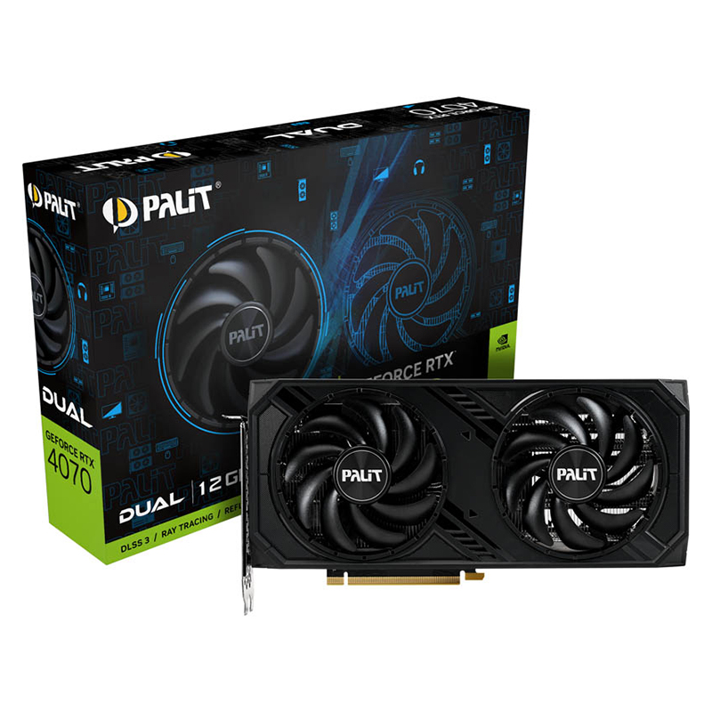 Palit GeForce RTX 4070 Dual 12GB GDDR6X DLSS3 - Tarjeta Gráfica