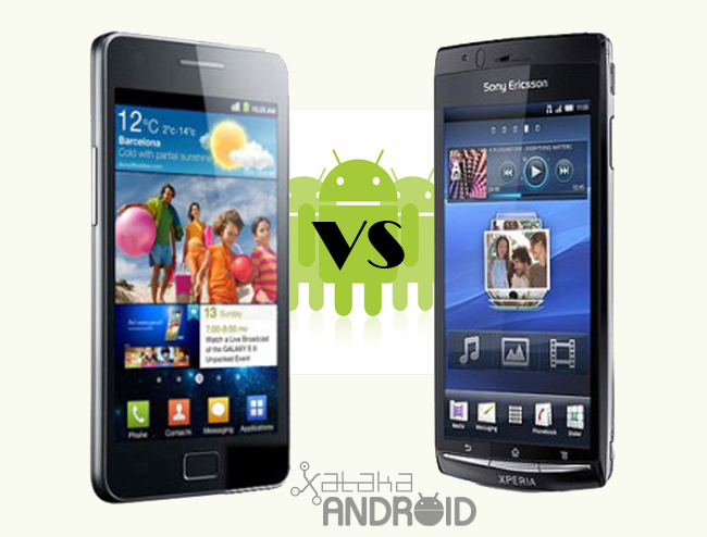 Cabecera Comparativa Galaxy SII contra Xperia Arc