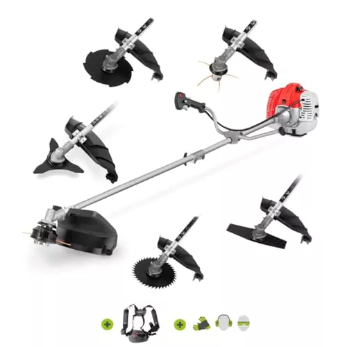 GREENCUT GGT650X-6 - Desbrozadora de Gasolina 65cc 4,9CV, Motor 2 Tiempos