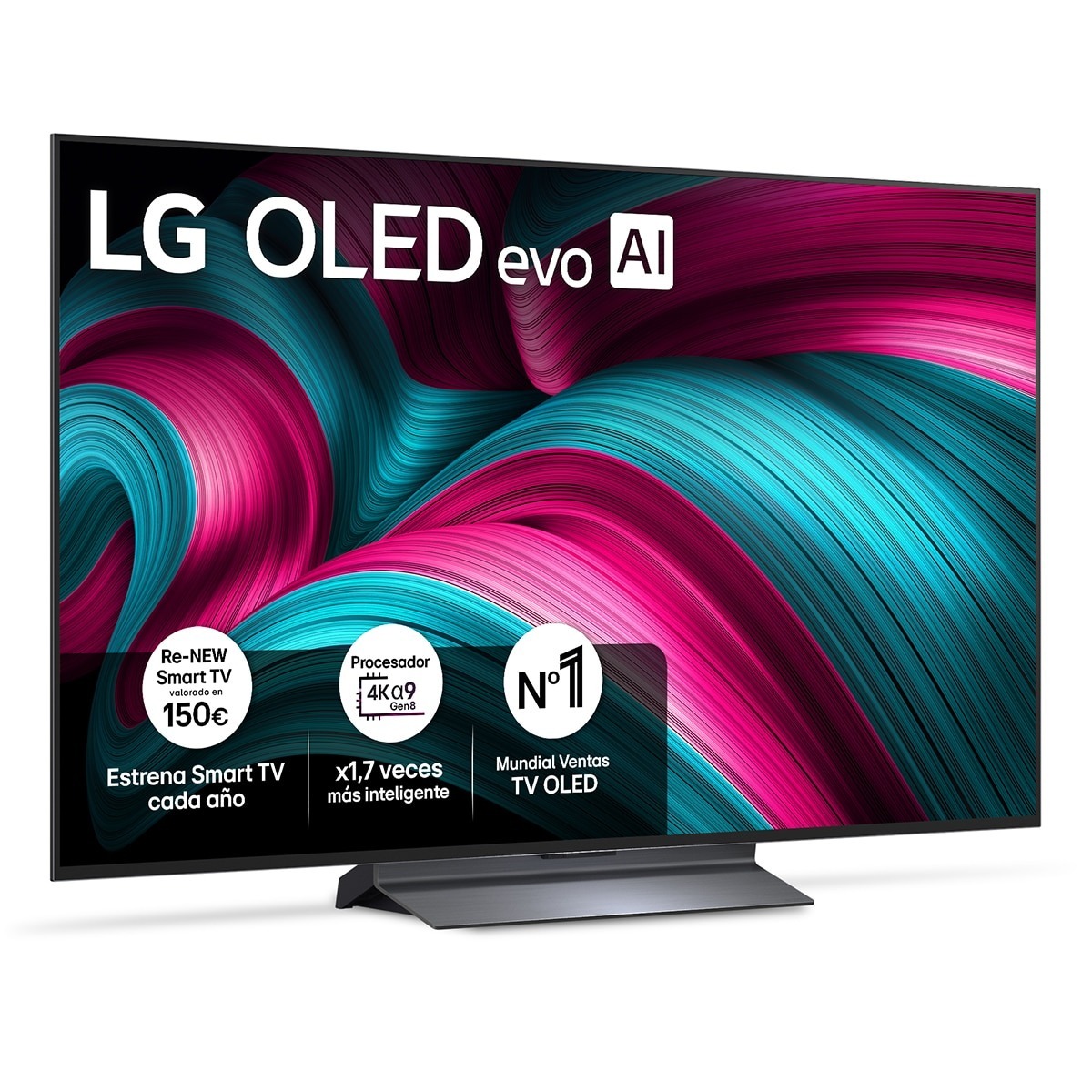 TV OLED 55" - LG OLED55C55LA, OLED 4K, Procesador Inteligente α9 AI Processor 4K Gen8, Smart TV, DVB-T2 (H.265), Negro