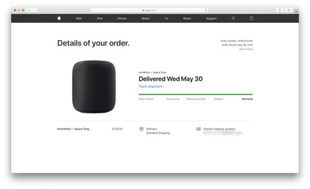 Apple Store ウェブ注文の詳細