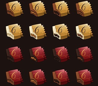 Estupendos iconos de chocolate para CandyBar