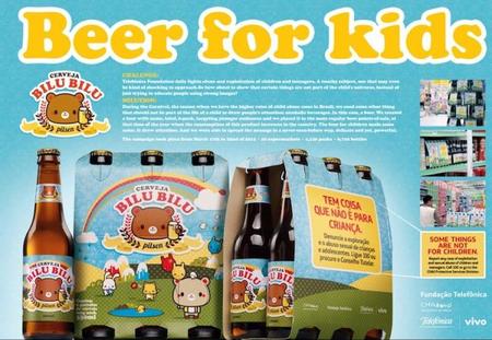 Cerveza infantil para denunciar la explotación de los más pequeños