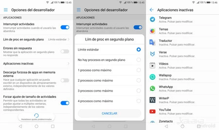 Opciones Desarrollo Android