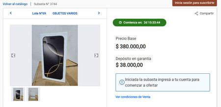 450_1000 ARCA subasta más de 100 iPhone 16 Pro y 16 Pro Max: requisitos para participar, cuáles son los precios base y cómo inscribirse