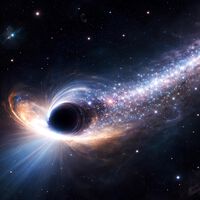 Un agujero negro supermasivo huye de su galaxia a casi 1 000 km/s y deja una estela de estrellas a su paso, un fenómeno extremo que fue observado por el telescopio James Webb 