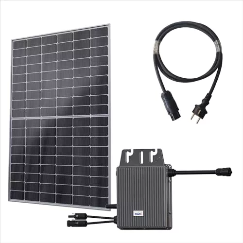 Robinsun® Kit solar | 1 Panel solar QN Solar Silver Frame + 1 Microinversor Tsun MS400 + 1 Cable