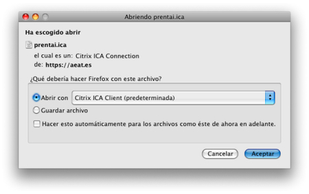 Abrir archivo Citrix