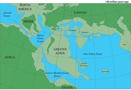 Se hallan pistas de Gran Adria, un continente perdido que está debajo de las montañas del Mediterráneo