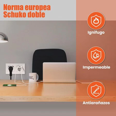 enchufe shuko doble