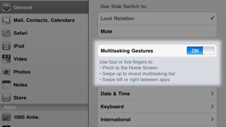 Activa los nuevos gestos multitáctiles del iPad <del>por 3,99 euros</del> gratis