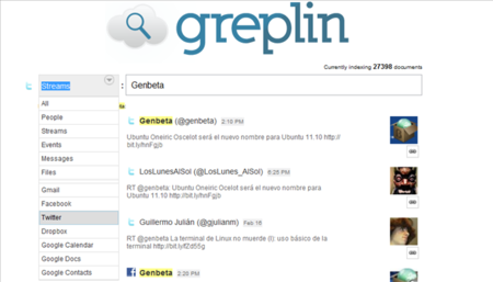 Greplin, un buscador para toda tu actividad en Internet