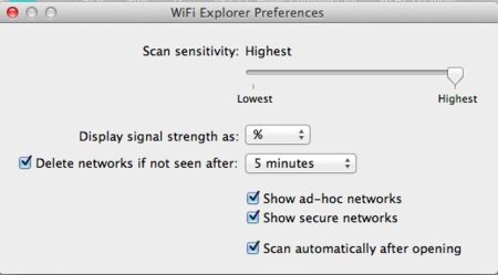 noise level on network 20 or higher wifi explorer