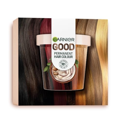 GARNIER GOOD Coloración Permanente Kit de Recarga, Color Brillante, 100% Cobertura de Canas, Color Duradero 8 Semanas, 90% Origen Natural, Sin Amoniaco, Vegano, Cruelty Free, 8.0 Rubio Miel