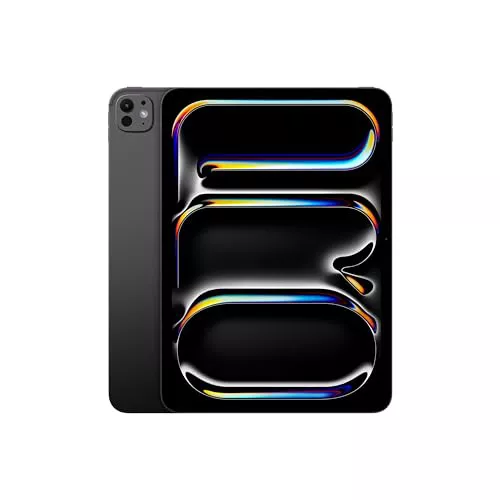Apple iPad Pro de 11 Pulgadas (M4): Ultra Retina XDR, 256 GB, cámara Frontal de 12 Mpx en Horizontal y Trasera de 12 Mpx, Wi Fi 6E, Face ID, autonomía de Sol a Sol, Vidrio estándar - Negro Espacial