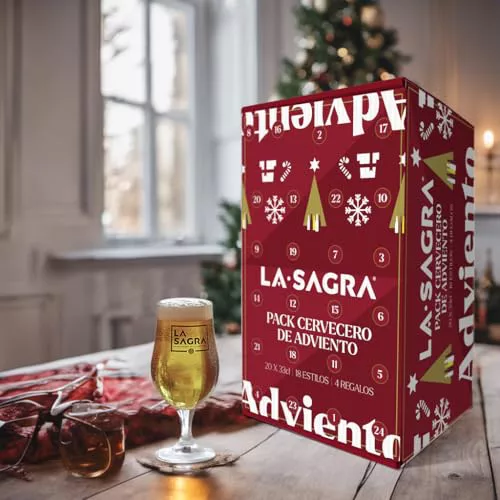 LA SAGRA CALENDARIO DE ADVIENTO - 20 CERVEZAS DE 33CL + 4 REGALOS SORPRESA.