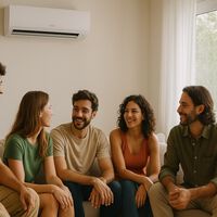 No importa cuántos seamos en el salón, mi aire acondicionado Samsung mantiene siempre la temperatura perfecta