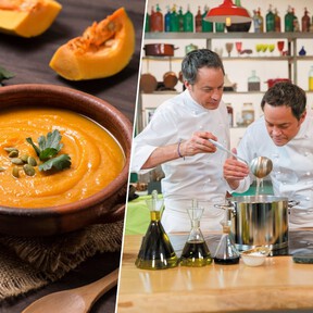 Así hacen los hermanos Torres la crema de calabaza, su favorita: “Sustituimos la mantequilla o nata por chocolate blanco” 