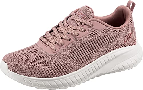 Skechers Bobs Squad Chaos Face Off, Zapatillas de Deporte Mujer, Blush Engineered Knit, 38 EU