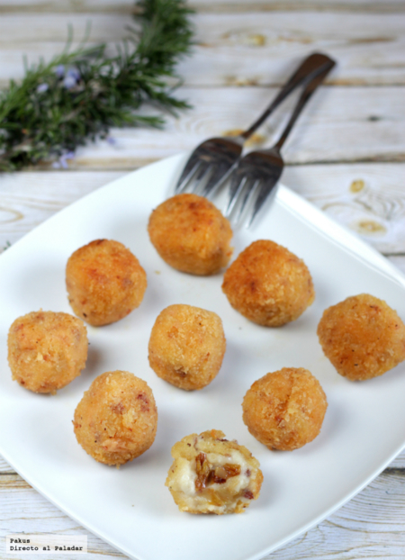 Croquetas de puerro confitado. Receta de aperitivo
