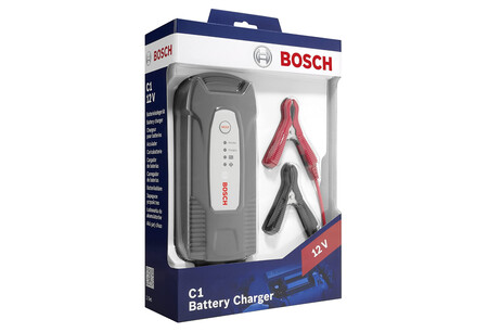 Bosch C1 cargador de baterías inteligente y automático, 12V / 3,5A, para baterías de plomo-ácido, GEL y Start/Stop