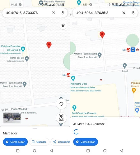 Google マップでは、場所の座標がわかりにくいことがあります。