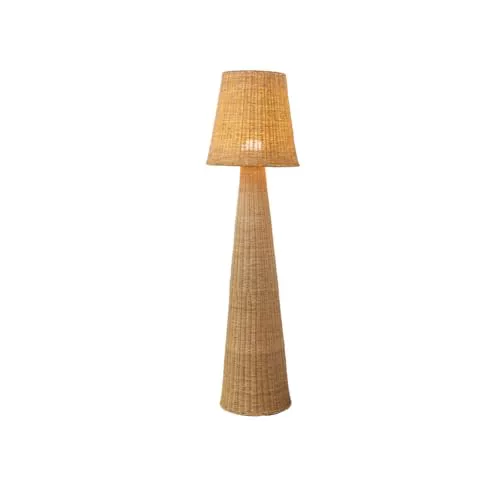 newgarden - Lámpara de Pie Grande LOLA 165 cm NATURE de Estilo Boho. Hecha de Fibras Naturales en España. Varios Acabados de Luz con Cable o Batería Recargable (165cm Batería Recargable (Luz Cálida))