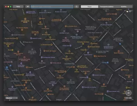 Mapa Oscuro Macos Mojave