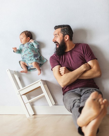 Dad Baby Girl Playful Photography Ania Waluda Michal Zawer 21
