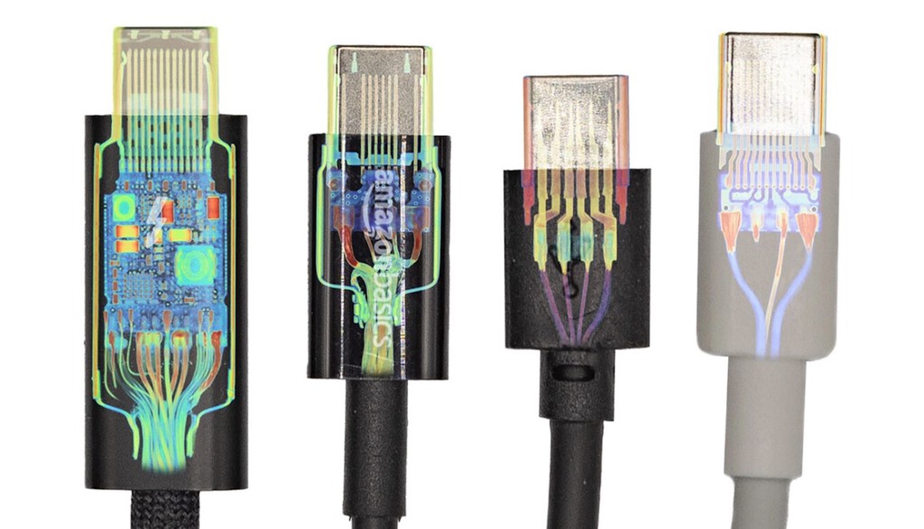 Qué diferencia un cable USB-C barato de 5 euros de uno de más de 100: una imagen (de rayos X) vale más que mil palabras