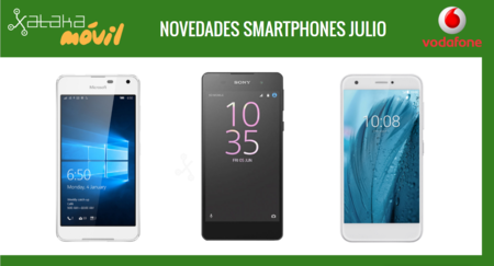 Sony Xperia E5, Microsoft Lumia 650 y ZTE Blade A512, novedades de Vodafone en julio y sus precios